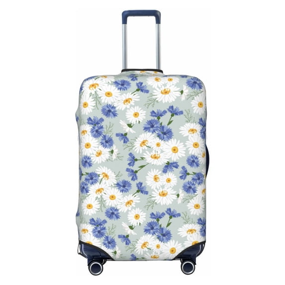 Uemuo Daisies Flowers Printed Washable Luggage Cover - Fashion Suitcase Protector Fits 18-32 Inch Luggage -X-Large