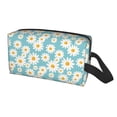 thumbnail image 1 of Uemuo Daisy Floral A Pattern Portable Toiletry Bags with Handle, Waterproof travel Make up Bags for Women, Large Capacity Travel Cosmetic Bags, 1 of 9