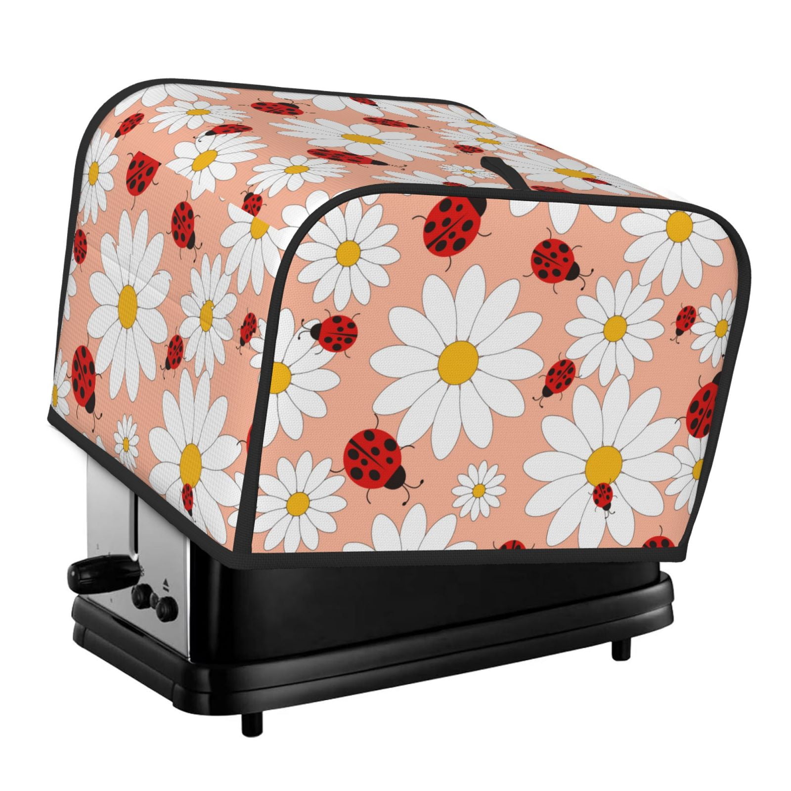 Uemuo Daisy and Ladybug Print Toaster Cover 4 Slice, Small Kitchen ...