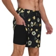 thumbnail image 1 of Uemuo Daisy Pattern Mens Swim Trunks Quick Dry Board Shorts with Mesh Lining, Stretch Beach Shorts Quick Dry No-Chafing Board Shorts-, 1 of 9