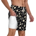 thumbnail image 1 of Uemuo Daisy Pattern Mens Swim Trunks Quick Dry Board Shorts with Mesh Lining, Stretch Beach Shorts Quick Dry No-Chafing Board Shorts-X-Large, 1 of 9