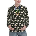 thumbnail image 1 of Uemuo Daisy Pattern Women's Hoodie with Eye-catching Drawstrings- Casual Pullover Hoodie with Kangaroo Pocket, Stylish Hooded Sweatshirt-X-Large, 1 of 7