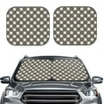 thumbnail image 1 of Uemuo Daisy Plaid Black Printed 2 PCS Car Windshield Sun Shade, Auto Sun Heat and UV Rays Blocker, Foldable Automotive Front Window Sunshade Protector, 1 of 7
