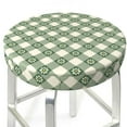 thumbnail image 1 of Uemuo Daisy Plaid Green Pattern Round Bar Stool Seat Covers Washable Stool Cushion Slipcover Elastic Bar Chair Covers-14 inch, 1 of 7