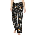 thumbnail image 1 of Uemuo Dancing Skeleton Party Pattern Women's Wide Leg Palazzo Lounge Pants with Pockets Light Weight Loose Comfy Casual Pajama Pants-Medium, 1 of 9