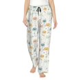 thumbnail image 1 of Uemuo Dandelion Pattern Women's Wide Leg Palazzo Lounge Pants with Pockets Light Weight Loose Comfy Casual Pajama Pants-Small, 1 of 9