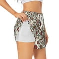 thumbnail image 1 of Uemuo Dark Enchanted Flowers And Birds Pattern Women's Athletic Shorts High Waisted Running Shorts with Liner Pockets Gym Elastic Workout Shorts-Small, 1 of 9