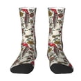 thumbnail image 1 of Uemuo Dark Enchanted Flowers And Birds Pattern Women's Crew Socks, Soft Durable Breathable Moisture-Wicking with Odor Control Cotton socks, 1 of 9