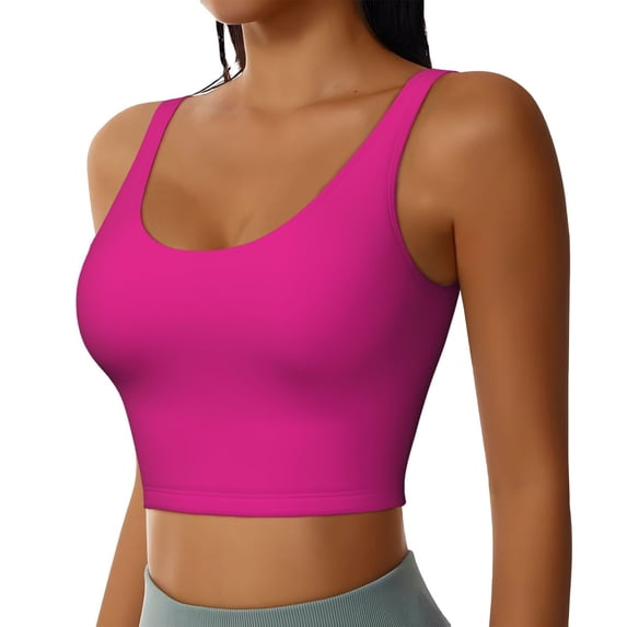 Uemuo Darkmagenta Pattern Women's Sports Bra - High Impact Support, Breathable, and Comfortable Athletic Bra for Running, Yoga, and Workouts