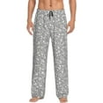 thumbnail image 1 of Uemuo Dice Cubes Pattern Men's Wide Leg Palazzo Lounge Pants with Pockets Light Weight Loose Comfy Casual Pajama Pants-Small, 1 of 9