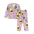 thumbnail image 1 of Uemuo Different Avocados Pattern Womens Pajama Sets,PJ Set for Women,Pajamas for Women Logo,Long Sleeve Pajama Set for Women,Soft Long Sleeve Top With Pants-Medium, 1 of 9
