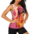 thumbnail image 1 of Uemuo Digital Nomad Pink Landscape Pattern Workout Tank Tops for Women Breathable Moisture-wicking tank top Sleeveless Running Loose Fit Yoga Tops Active Shirts Sports Gym Exercise, 1 of 9