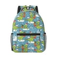 thumbnail image 1 of Uemuo Dino Christmas Adventure Snowy Blue Printed Student Durable Water-resistant Backpack,Travel Backpack,Outdoor Activities Backpack, Laptop Backpack, Multi-compartment Backpack, 1 of 5