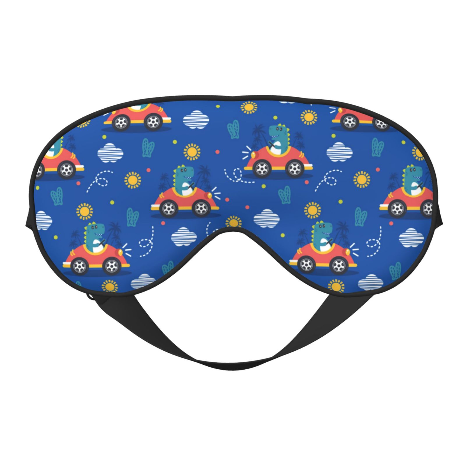 Uemuo Dinosaur Driving Pattern Sleep Eye Mask Light Blocking Sleep
