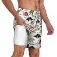 thumbnail image 1 of Uemuo Dinosaur Pattern Mens Swim Trunks Quick Dry Board Shorts with Mesh Lining, Stretch Beach Shorts Quick Dry No-Chafing Board Shorts-Large, 1 of 9
