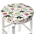 thumbnail image 1 of Uemuo Dinosaur Pattern Round Bar Stool Seat Covers Washable Stool Cushion Slipcover Elastic Bar Chair Covers-, 1 of 7