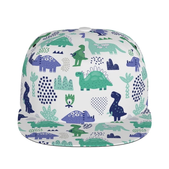 Uemuo Dinosaur Pattern Women's Baseball Cap,Straight Brim Hat,Golf Dad Hat,Travel Hat,Sun Protection Cap,Everyday Accessory