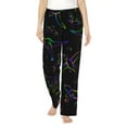 thumbnail image 1 of Uemuo Dinosaur Pattern Women's Wide Leg Palazzo Lounge Pants with Pockets Light Weight Loose Comfy Casual Pajama Pants-Large, 1 of 9