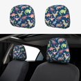 thumbnail image 1 of Uemuo Dinosaur Printed 2 PCS Car All-Inclusive Headrest Cover, Headrest Protector, Soft Elastic Breathable Seat Headrest Anti-Dirty Cover Headrest Cover Protector, 1 of 6