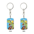 thumbnail image 1 of Uemuo Dinosaur Riding a Motorcycle Pattern Rectangular Metal Keychain - Durable, Stylish, and Personalized Key Ring for Men and Women,Engraved Keychain,Gift Slim Sturdy Keychain, 1 of 7