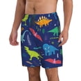thumbnail image 1 of Uemuo Dinosaurs Pattern Men's Swim Trunks Hawaiian Beach Bathing Suit Swimsuits Beach Quick-Dry Shorts with Pockets-XX-Large, 1 of 9