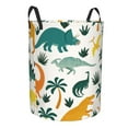 thumbnail image 1 of Uemuo Dinosaurs and Tropical Leaves Pattern Circular Laundry Hamper Basket with handles,Collapsible laundry basket,Large capacity laundry hamper,Laundry Organizer-Small, 1 of 8