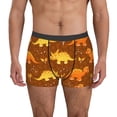 thumbnail image 1 of Uemuo Dinosaurs and Leaves Pattern Men's Boxer Briefs,Trunk Anti-Chafing,Comfortable, Durable, and Stylish Underwear-Large, 1 of 9