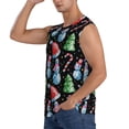 thumbnail image 1 of Uemuo Disco Mirror Ball Snowman Pattern Men's Sleeveless T-Shirt,Muscle Athletic Tank Top, Moisture-wicking Quick-dry Breathable Classic Tee Top for Gym Run Outdoor Sports-Large, 1 of 8