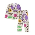thumbnail image 1 of Uemuo Dog Doing Yoga Pattern Womens Pajama Sets,PJ Set for Women,Pajamas for Women Logo,Long Sleeve Pajama Set for Women,Soft Long Sleeve Top With Pants-X-Large, 1 of 9