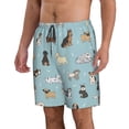 thumbnail image 1 of Uemuo Dog Pets Pattern Men's Swim Trunks Hawaiian Beach Bathing Suit Swimsuits Beach Quick-Dry Shorts with Pockets-Medium, 1 of 9