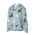 thumbnail image 1 of Uemuo Dog Pets Pattern Women's Full Zip UPF 50+ Sun Protection Hoodie Jacket Long Sleeve Sun Shirt Hiking Outdoor Performance with Pockets-XX-Large, 1 of 9