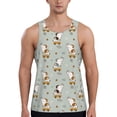 thumbnail image 1 of Uemuo Dog Riding Skateboard Pattern Men's Muscle Shirts Sleeveless Dry Fit Gym Workout Tank Top Lightweight Sports Tank Top Beach Tank Top, Loose-fit Sleeveless Shirt-XX-Large, 1 of 7