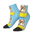 thumbnail image 1 of Uemuo Dog Takes a Bath in the Bathtub Printed Crew Socks, Moisture-Wicking Socks, Athletic Socks for Men Breathable Cushion Socks Casual Sport Socks for Running Traveling, 1 of 6
