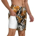 thumbnail image 1 of Uemuo Dogs Different Breeds Pattern Mens Swim Trunks Quick Dry Board Shorts with Mesh Lining, Stretch Beach Shorts Quick Dry No-Chafing Board Shorts-Medium, 1 of 9