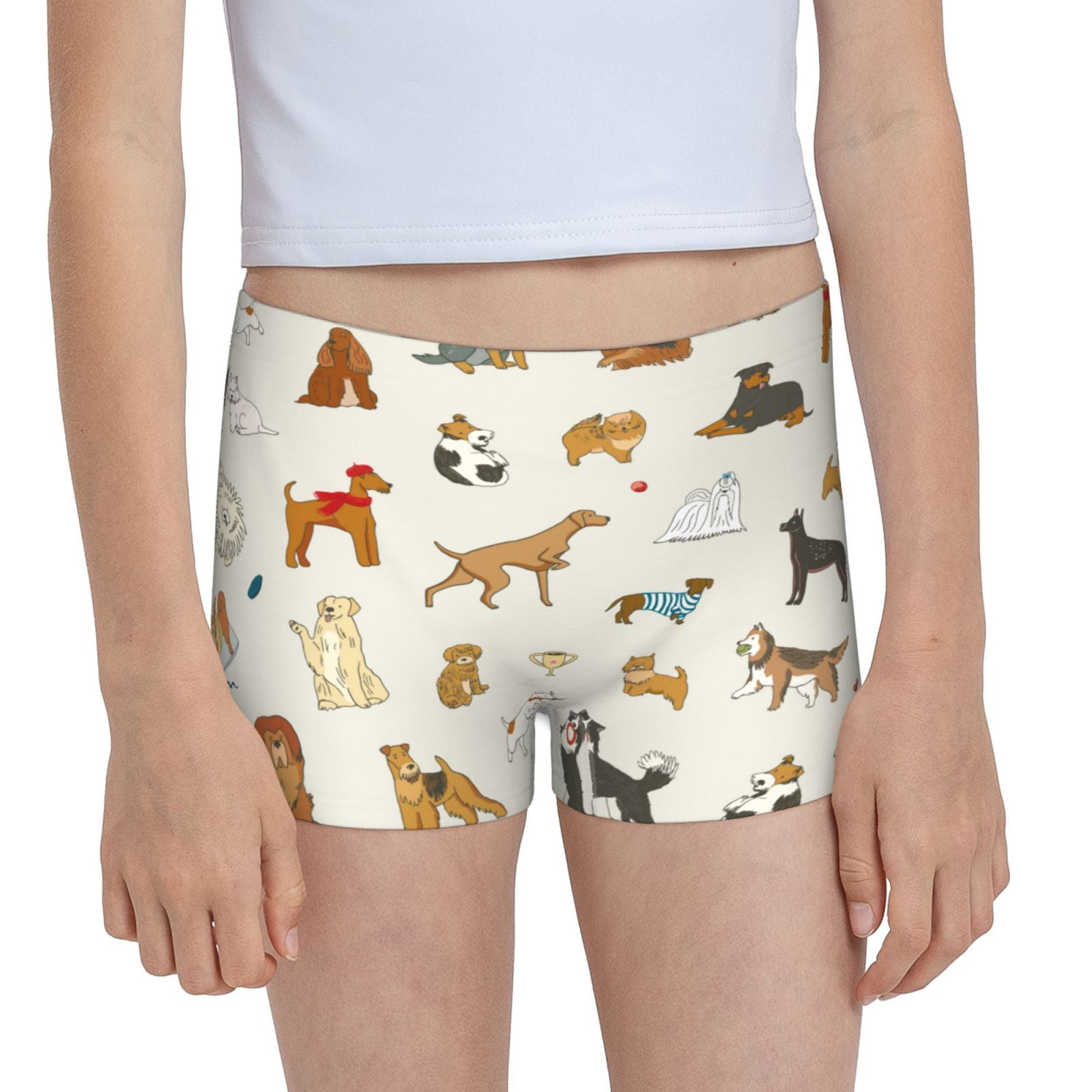 Uemuo Dogs Funny Pets Printed Girls Cotton Underwear Soft, Breathable