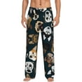 thumbnail image 1 of Uemuo Dogs Pattern Men's Wide Leg Palazzo Lounge Pants with Pockets Light Weight Loose Comfy Casual Pajama Pants-X-Large, 1 of 9