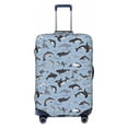 thumbnail image 1 of Uemuo Dolphins Printed Washable Luggage Cover - Fashion Suitcase Protector Fits 18-32 Inch Luggage -Large, 1 of 9