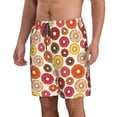 thumbnail image 1 of Uemuo Donut Pattern Men's Swim Trunks Hawaiian Beach Bathing Suit Swimsuits Beach Quick-Dry Shorts with Pockets-, 1 of 9