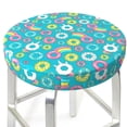 thumbnail image 1 of Uemuo Donut Pattern Round Bar Stool Seat Covers Washable Stool Cushion Slipcover Elastic Bar Chair Covers-, 1 of 7