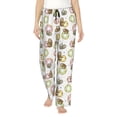 thumbnail image 1 of Uemuo Donut Sloth Pattern Women's Wide Leg Palazzo Lounge Pants with Pockets Light Weight Loose Comfy Casual Pajama Pants-Large, 1 of 9