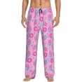 thumbnail image 1 of Uemuo Donuts Pattern Men's Wide Leg Palazzo Lounge Pants with Pockets Light Weight Loose Comfy Casual Pajama Pants-XX-Large, 1 of 9