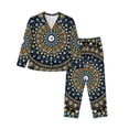 thumbnail image 1 of Uemuo Dot Mandala Pattern Womens Pajama Sets,PJ Set for Women,Pajamas for Women Logo,Long Sleeve Pajama Set for Women,Soft Long Sleeve Top With Pants-Large, 1 of 9