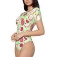 thumbnail image 1 of Uemuo Dragon Fruit 1 Pattern Women's One Piece Short Sleeve Swimsuit Rash Guard Surfing Modest Quick-drying Swimsuit Beach Essentials-Small, 1 of 9