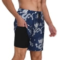 thumbnail image 1 of Uemuo Dragon Pattern Mens Swim Trunks Quick Dry Board Shorts with Mesh Lining, Stretch Beach Shorts Quick Dry No-Chafing Board Shorts-Small, 1 of 9