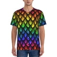 thumbnail image 1 of Uemuo Dragon Scales Print Mens Polo Shirts Baseball T-shirt Performance Short Sleeve Golf Shirt Moisture Wicking Athletic Casual Collared T-Shirt-XX-Large, 1 of 7