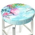 thumbnail image 1 of Uemuo Dragonfly Floral Pattern Round Bar Stool Seat Covers Washable Stool Cushion Slipcover Elastic Bar Chair Covers-, 1 of 7