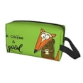 thumbnail image 1 of Uemuo Drink Coffee And Do Good Pattern Portable Toiletry Bags with Handle, Waterproof travel Make up Bags for Women, Large Capacity Travel Cosmetic Bags, 1 of 9