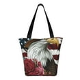 thumbnail image 1 of Uemuo Eagle With Hat And Roses Print Tote Bags for Women,Large Capacity Corduroy Bag,Reusable Grocery Shoulder Bag,Beach Tote with Zipper Closure, Daily Essentials, 1 of 7