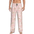 thumbnail image 1 of Uemuo Easter Bunny Pattern Men's Wide Leg Palazzo Lounge Pants with Pockets Light Weight Loose Comfy Casual Pajama Pants-Medium, 1 of 9