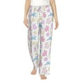 thumbnail image 1 of Uemuo Easter Colorful Rabbit Pattern Women's Wide Leg Palazzo Lounge Pants with Pockets Light Weight Loose Comfy Casual Pajama Pants-Medium, 1 of 9